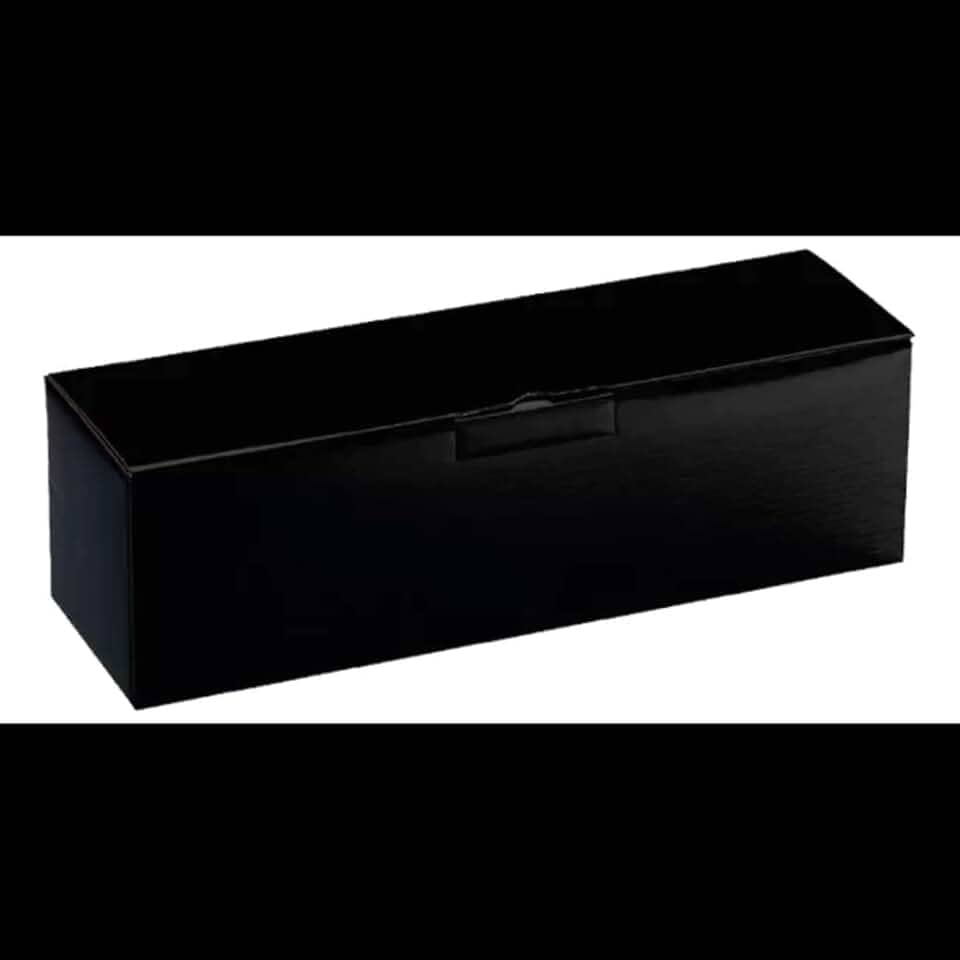 Caixa Premium Para Vinho, Preta com Laço Vermelho, Embalagem Presente Para 1 Garrafa de 750ML, Estilo Elegante