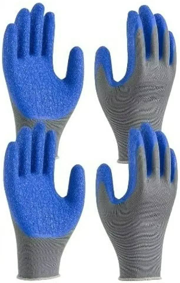 Luva de Proteção em Látex Ideal para Obras, Jardinagem e Serviços Gerais