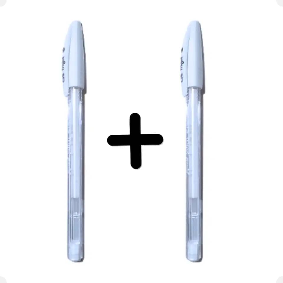 Caneta Gel Branca para Design marcação de sobrancelhas - 2 unidades