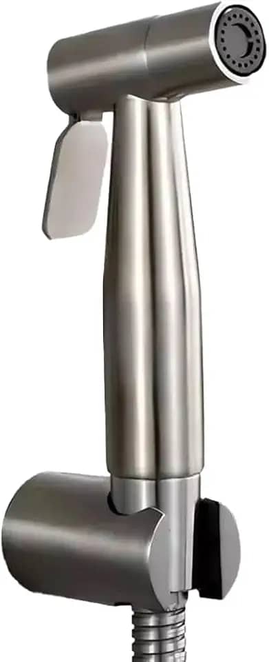 Chuveirinho Inox Ducha Higiênica Banheiro 1,5m Aço Inoxidável Resistente Flexível Prata Alta Pressão Instalação Fácil Uso Sanitário e Lavabo