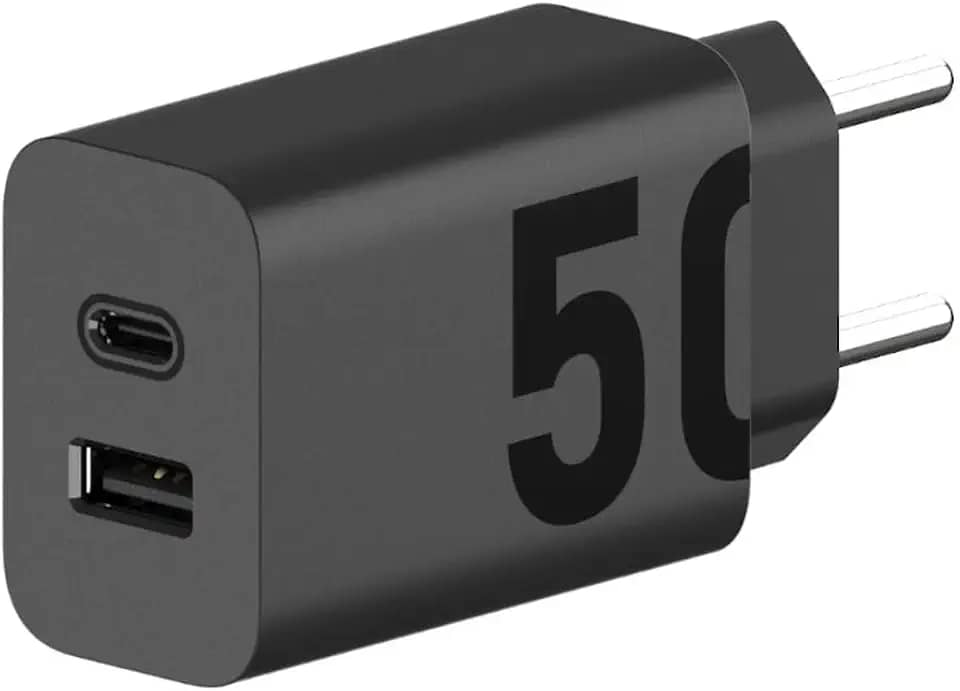 Motorola, Carregador Turbo Power™ 50W, Porta Dupla USB-C, USB-A