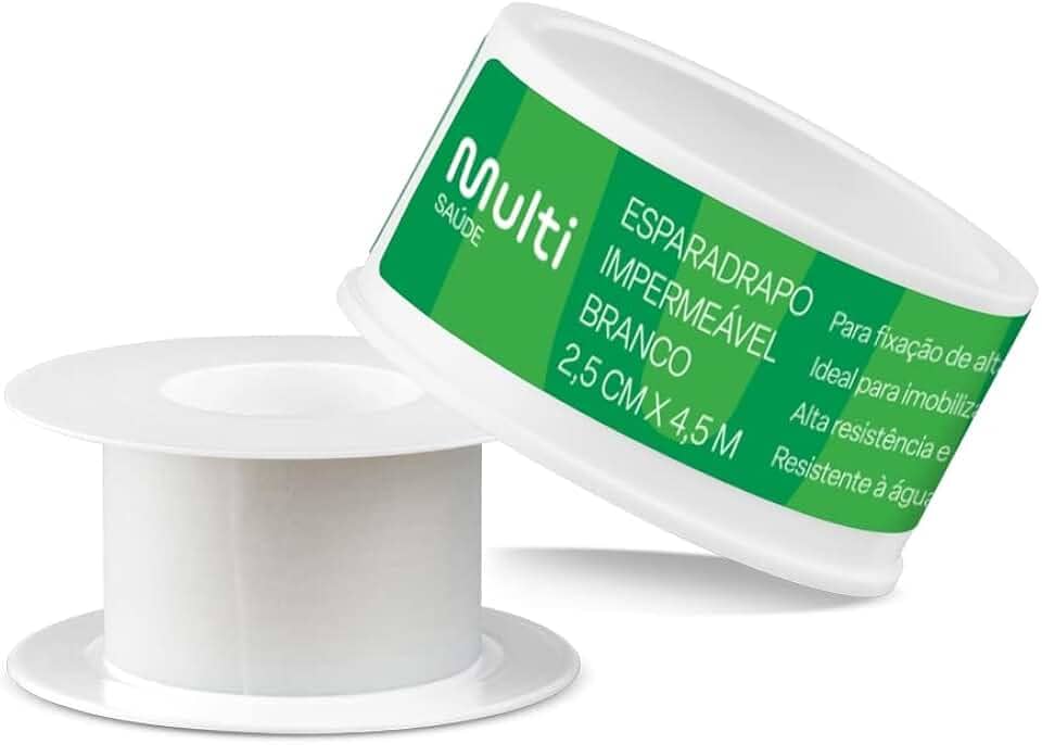 Esparadrapo Branco - Hipoalergênico - 2,5 cm x 4,5 m - Multi Saúde - HC669