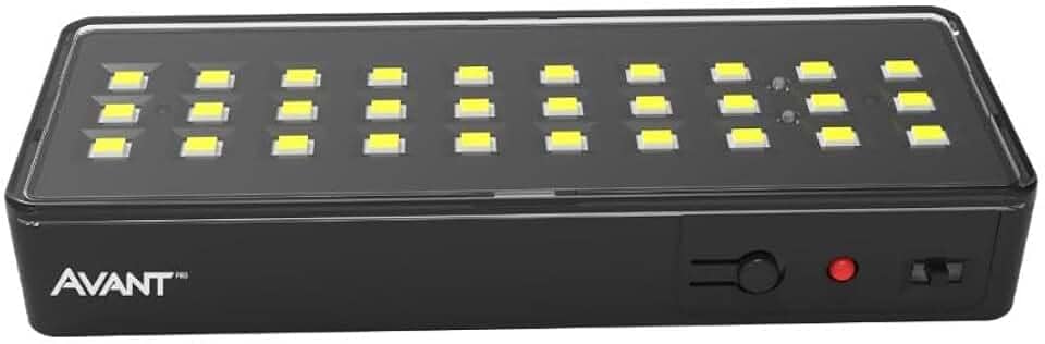 LUMINÁRIA EMERGÊNCIA BARRA LED, 1W, EMISSÃO DE LUZ BRANCA 6000K, PRETO, BIVOLT, AVANT