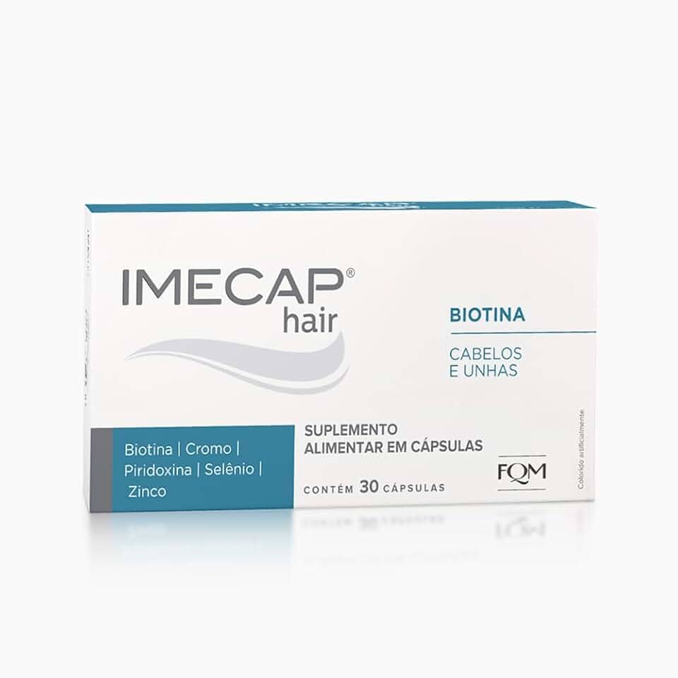 Imecap Hair 30 Cápsulas - Vitaminas para Cabelos e Unhas com Biotina