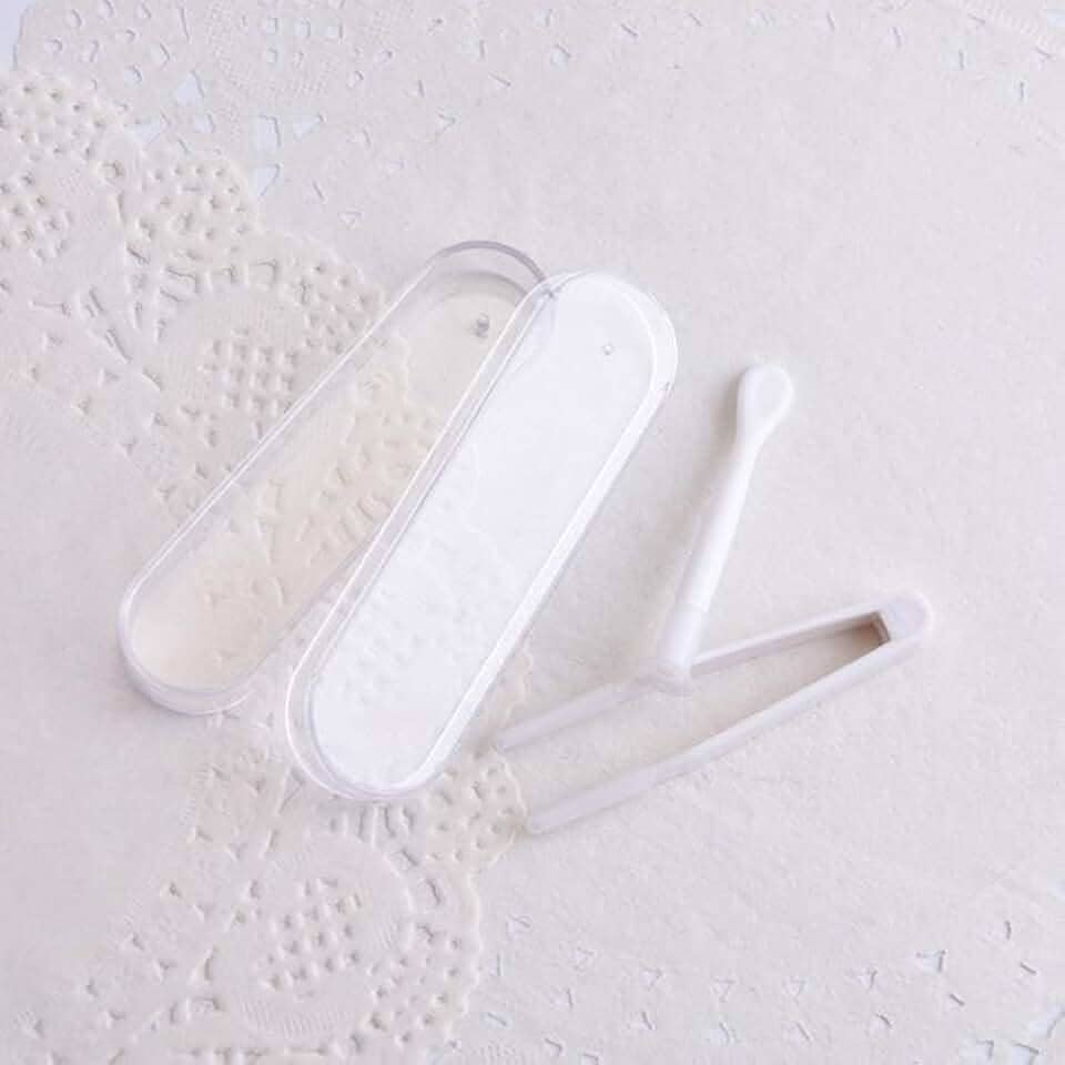 Conjunto especial de 5 peças de lentes de contato portáteis e kit de viagem (branco)