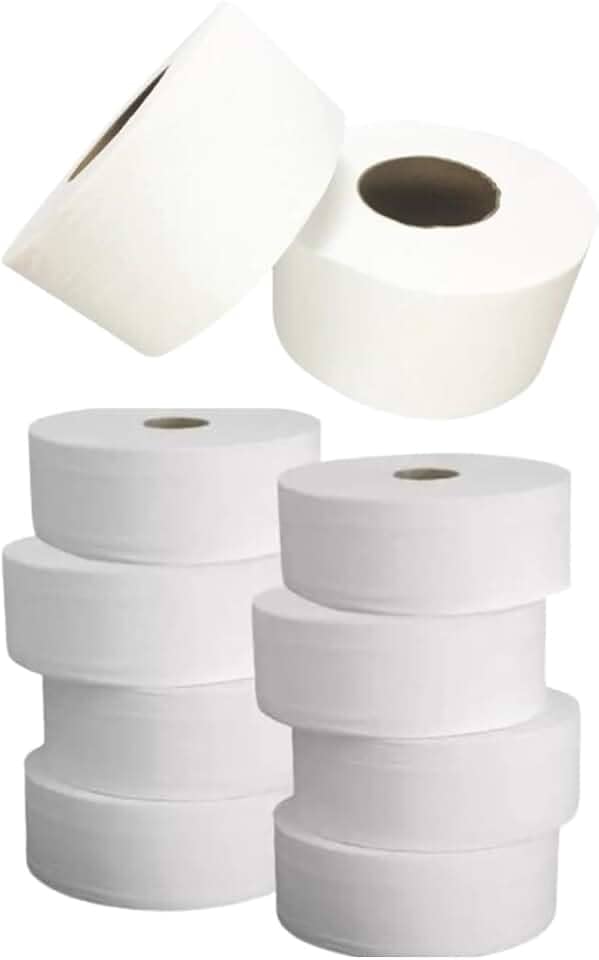 Papel Higiênico Rolão 300 Metros C/ 8 Rolos Extra Branco Institucional para Dispenser