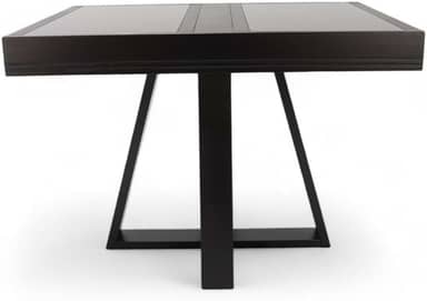 Mesa de Jantar Afrodite Extensível 148cm Tampo de Vidro Preto