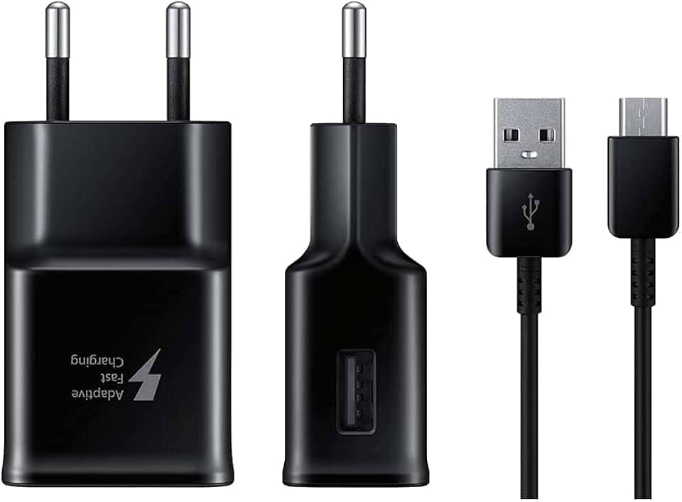 Carregador Samsung EP-TA20BBBCGBR Fast Charge Tipo C c/ Cabo Preto