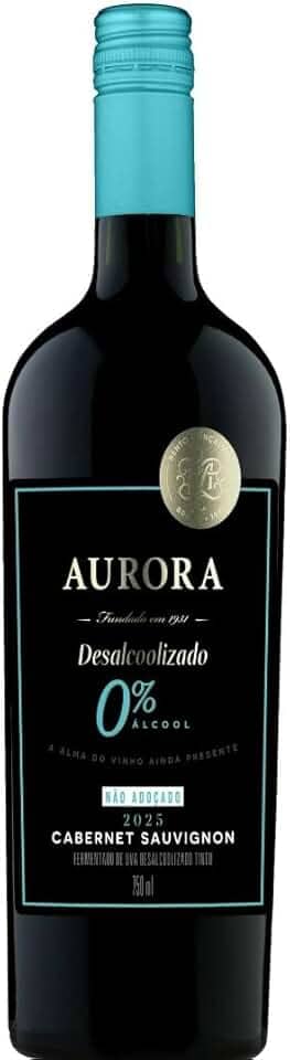 Vinho Não Adoçado Desalcoolizado, Sem Álcool, Cabernet Sauvignon 750ml - Aurora