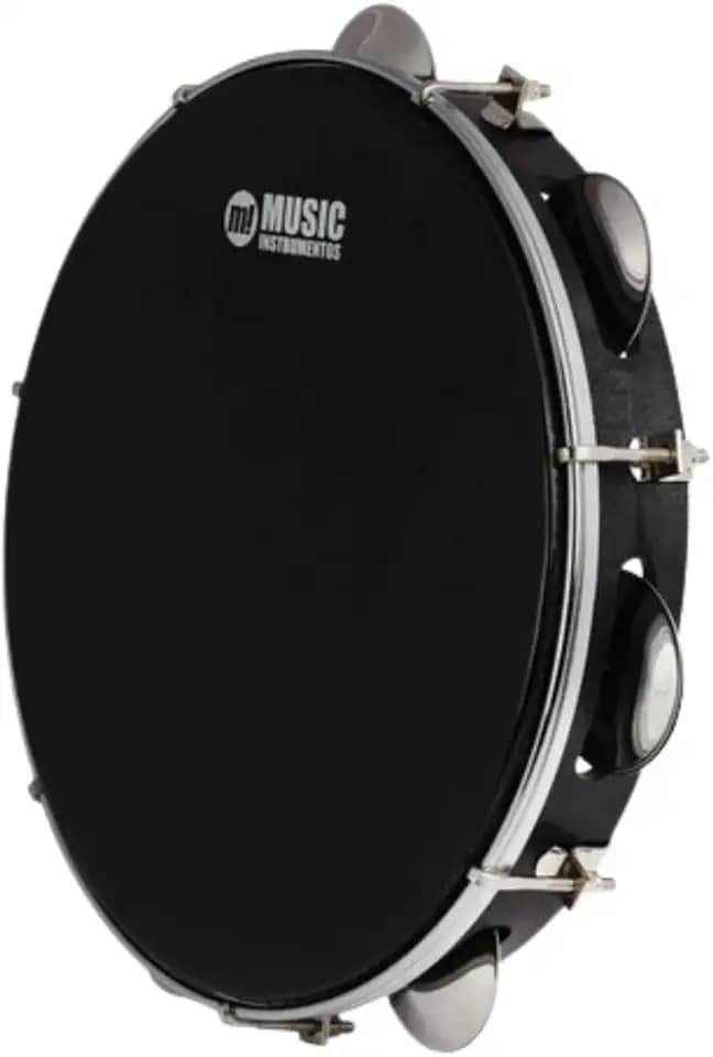 PANDEIRO MUSIC PHX 10 CORPO 87ABS PELE POLY 7 AFINAÇÕES Cor:Preto