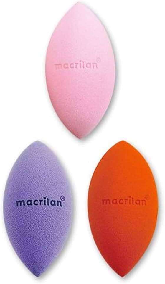 Esponja de Maquiagem Macrilan Quibe EP24 - Acabamento Impecável, Cresce na Água, Cores Sortidas