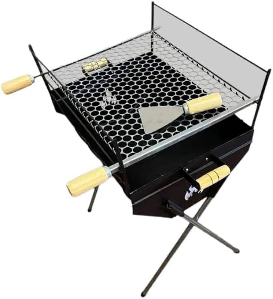 Churrasqueira Com Grelha Churrasco Espeteira 50x40 Camping Churrasco Espetinho