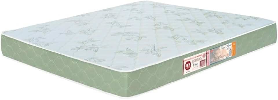 Colchão Casal Queen Sleep Max Espuma D33 158x198x15cm Branco/Verde - Castor