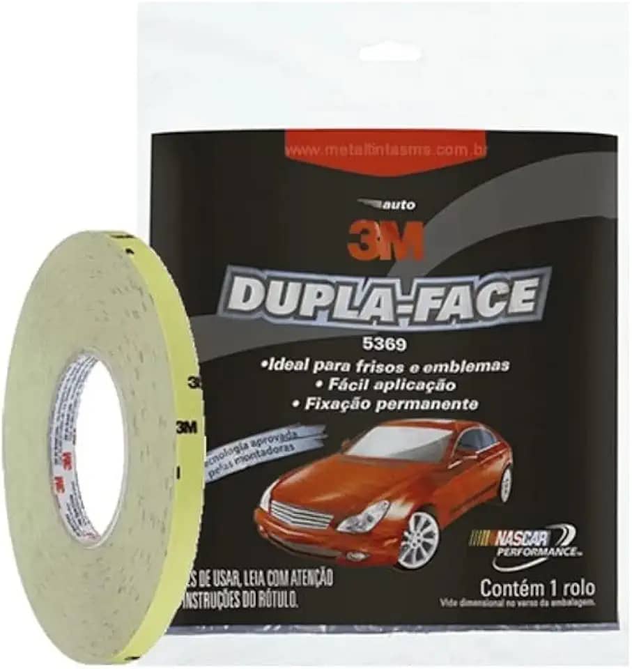 Fita Dupla Face 3M Automotiva de Espuma 5369 6MM X 20M