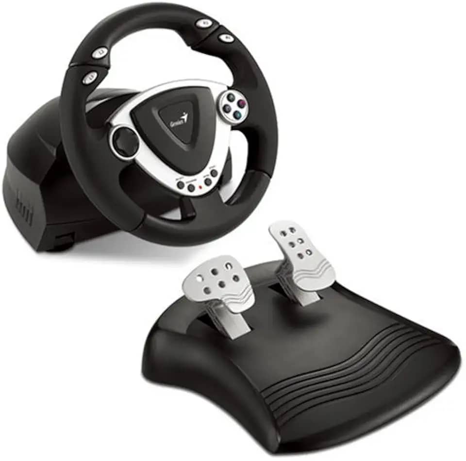 Genius Twin Wheel, Vibração. Roda de feedback de vibração para PS2 e PC.