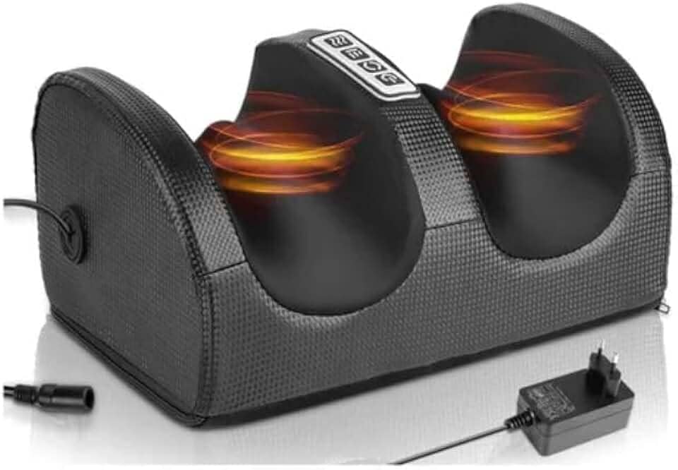 Massageador para Pés e Pernas com Aquecimento, Aparelho de Massagem para Reflexologia e Circulação Sanguínea