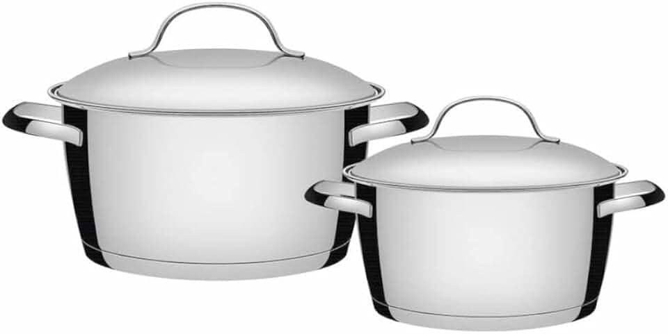 Jogo de Panelas com Fundo Triplo 2 Peças, Tramontina, 65660230, Inox