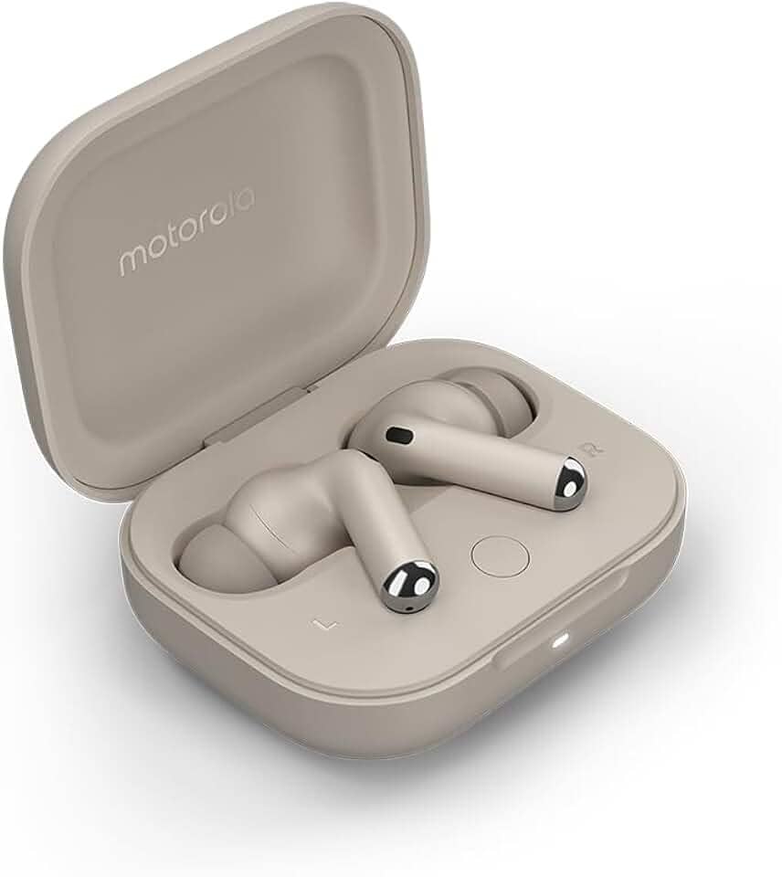 Fone de ouvido Sem Fio Bluetooth Motorola Moto buds+ Sound by Bose Cancelamento de Ruído Ativo - Vanilla
