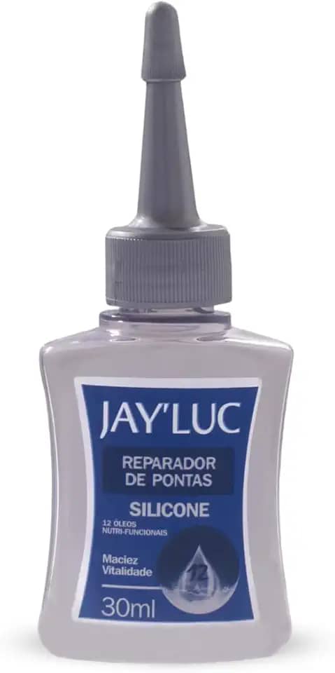 Reparador De Pontas Com Silicone Jay Luc 30Ml Restaurador De Pontas Duplas Ressecadas Espigadas E Cabelos Ressecados Cinza Maciez E Vitalidade 12 Óleos Nutri-Funcionais