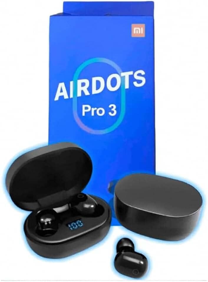 Fone Bluetooth Redmi Airdots Pro 3 Sem Fio, Preto, com Estojo de Carregamento, Display LED, Controle Touch