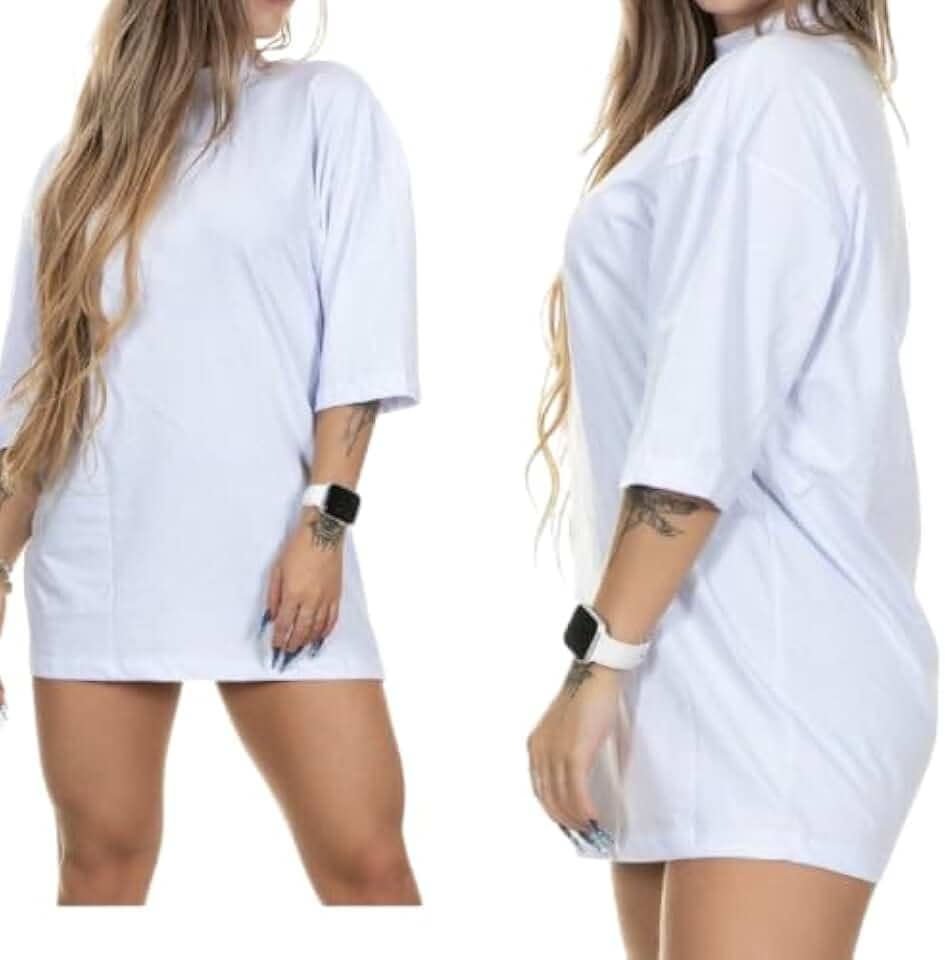 Camiseta Longa Oversized Feminina/Unissex 100% Algodão