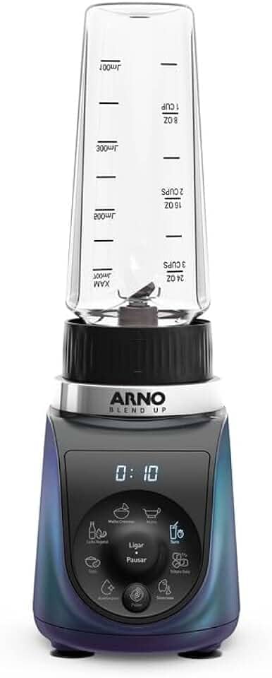 Liquidificador Arno Blend Up UP00, 1000W, Azul, com 2 Copos Inquebráveis Tritan 400ml e 700ml, 8 Funções, Tecnologia Powerlix, Ideal para Smoothies e Shakes, 220V