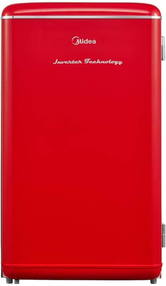Frigobar Retrô 93 litros Vermelho Inverter Bivolt Midea