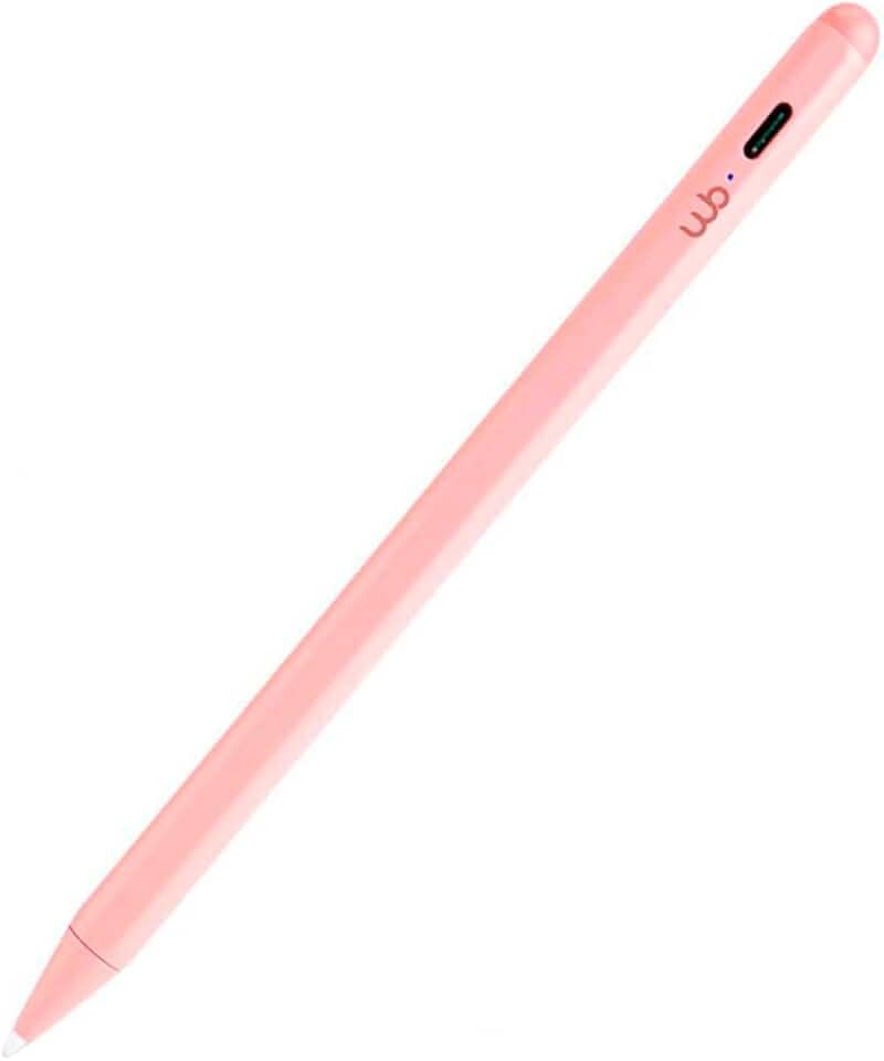 Caneta Pencil WB Para Apple iPad com Palm Rejection e Ponta de Alta Precisão 1.0mm (Rosa)
