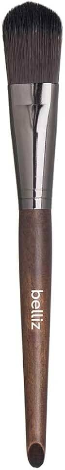 Pincel Wood para Base, Belliz, Marrom/ Cinza/ Preto