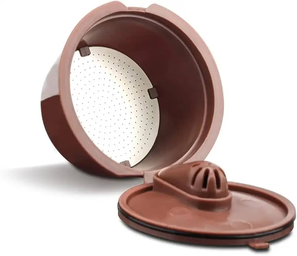 Cápsula Reutilizável para Café Dolce Gusto, Versão Crema, Marrom, Filtro em Aço Inoxidável, 1 Unidade