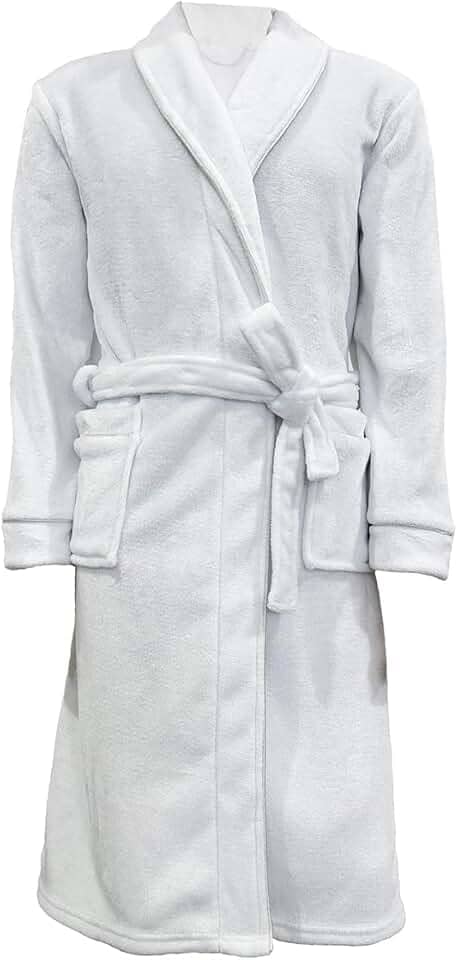 Roupão Neo Velour Flannel Aveludado 220g/m2 Tamanho G Camesa - Branco