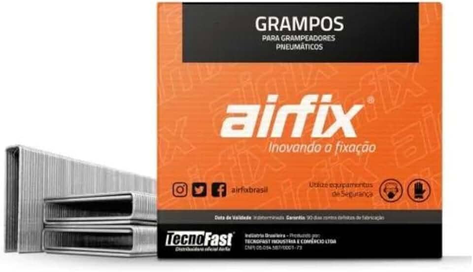 Grampeador Pneumático Grampo 90/25, 1 Caixa com 9.660 Peças, Airfix