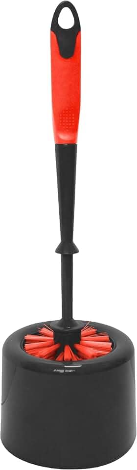 Powermaid Escova Sanitária Com Suporte - Vermelho/ Cinza