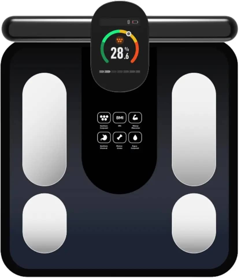 Balança Bodyscan Bioimpedancia Vision Preta Relaxmedic