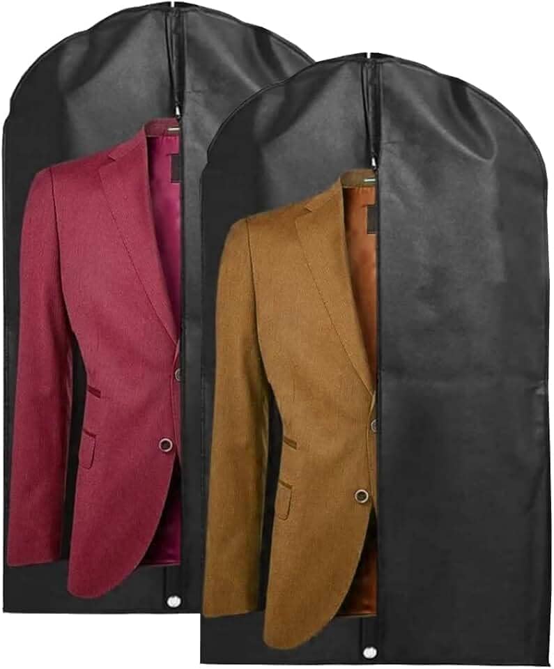 Kit 5 Capa Protetora Para Terno Roupa Jaqueta Vestido Com Zíper TNT Impermeável