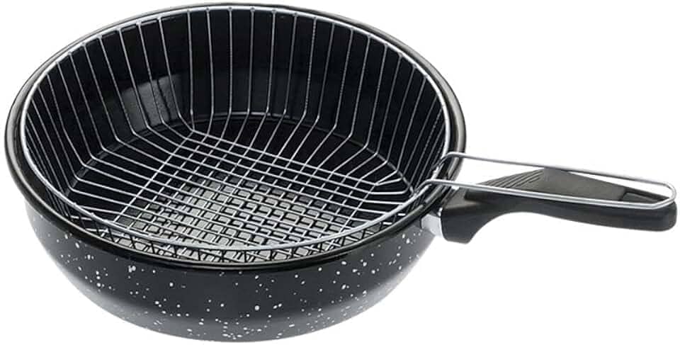 Frigideira Esmaltada Funda 26cm 3,3 litros com cesto para Fritura