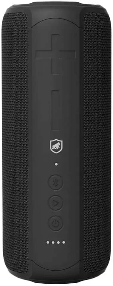 Gshield Caixa de Som Portátil Bluetooth 20W com Som Imersivo 360° Cerificação IPX7 à Prova D'água Função TWS, Entrada P2 e Cartão de Memória, 6 à 9 Horas de Bateria Carregamento USB C, Atomic Preta