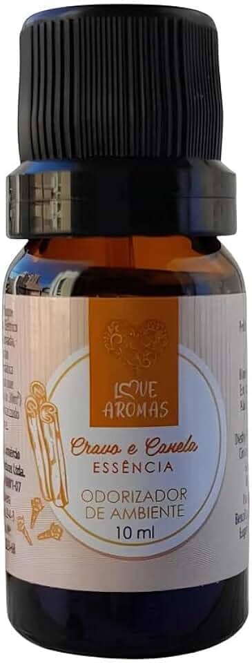 Essência Aromática de Cravo & Canela 10ml - Aroma Quente e Envolvente para Difusores e Velas