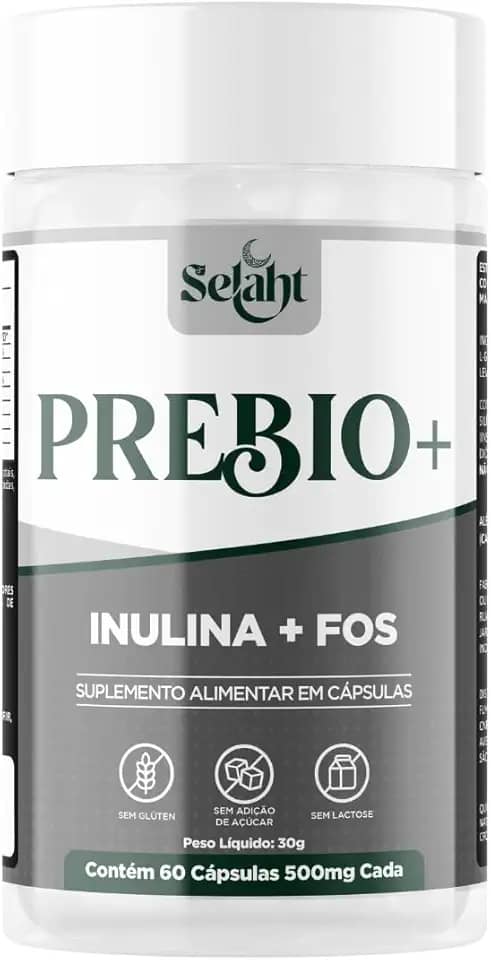 Prebio+ Suplemento Prebiótico com L-Glutamina e Magnésio – Equilíbrio Intestinal e Performance – 60 Cápsulas
