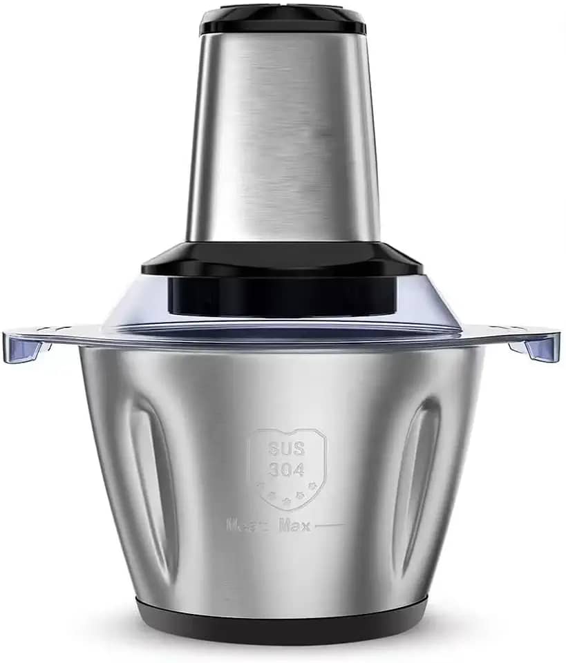 Moedor de Carne Elétrico Inox 3L 110V – Alta Potência, Lâminas Duplas e Fácil Limpeza