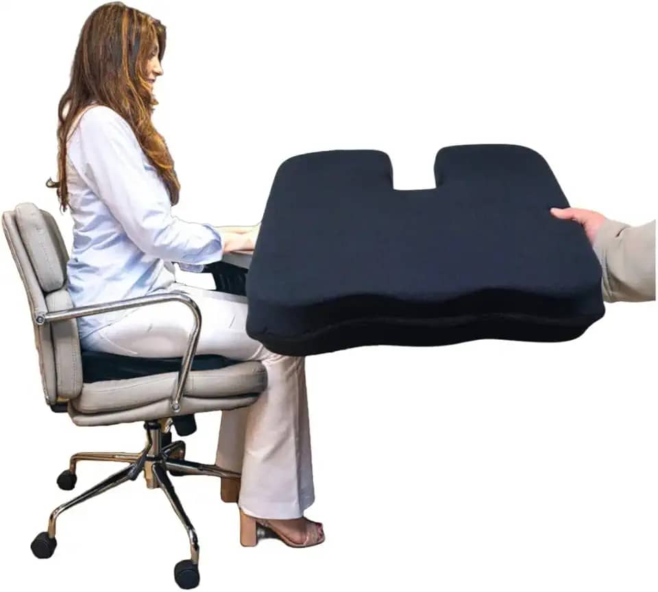 Almofada Cóccix Ortopédica Alivia Dores Cóccix Coluna Lombar Anti Escara Alta densidade