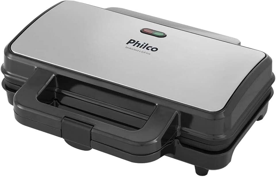 Sanduicheira e grill, Inox Pgr02i, Preto, 220V, Philco