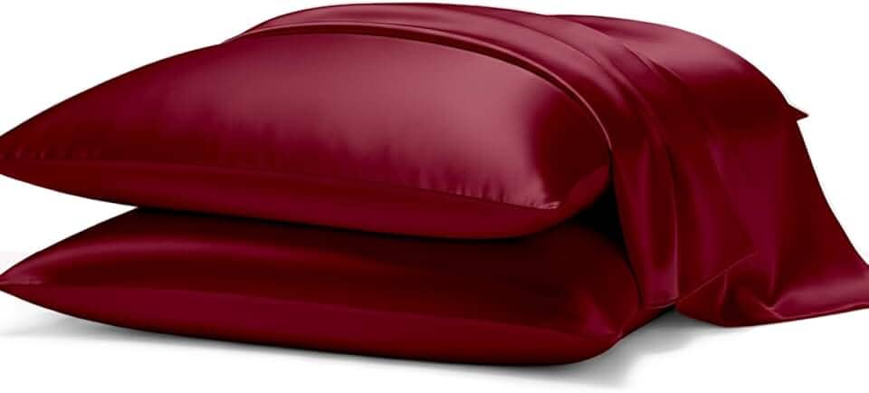 Kit 2 Fronhas Cetim Anti-frizz Seda Alto Brilho Par (Vinho)