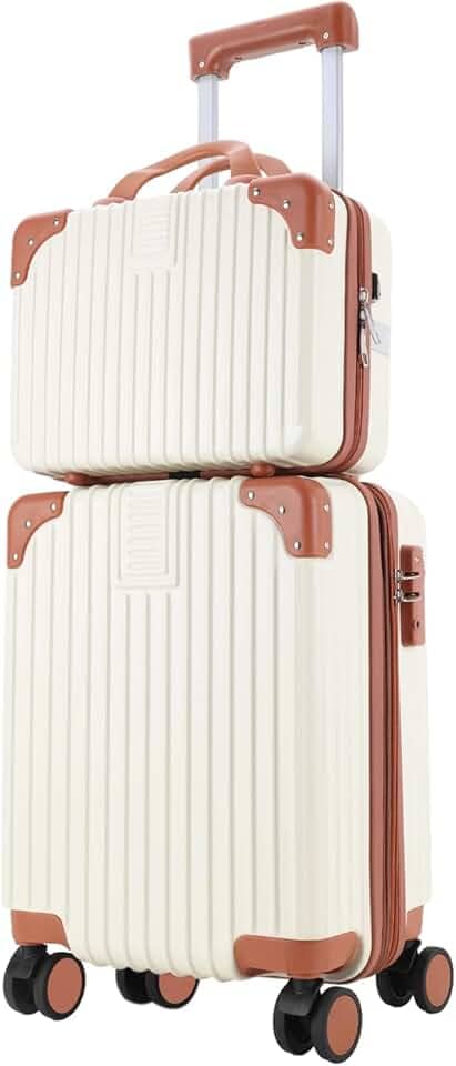 Mala de Bordo 10kg com frasqueira de viagem feminina Bagagem de Mão Expansivel Aprovada ANAC com 4 Rodízios removíveis 360° Cadeado AntiFurto TSA Mala de Viagem pequena com zíper à prova de explosão