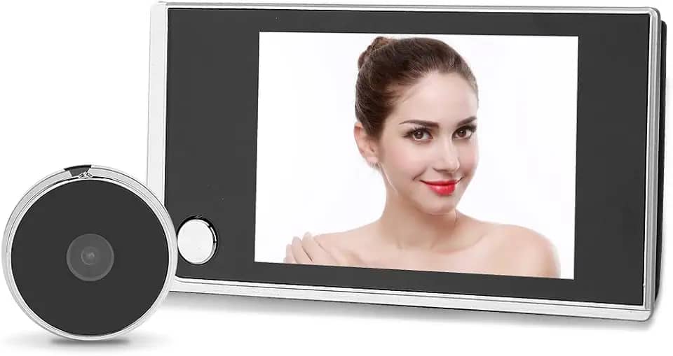 Visualizador de porta digital, visor de câmera olho mágico LCD de 3,5 polegadas, visor de olho mágico de foto grande angular de 120 graus, monitor de segurança doméstica de campainha