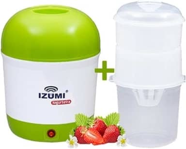 Iogurteira Elétrica Verde + Dessorador Iogurte Grego Izumi