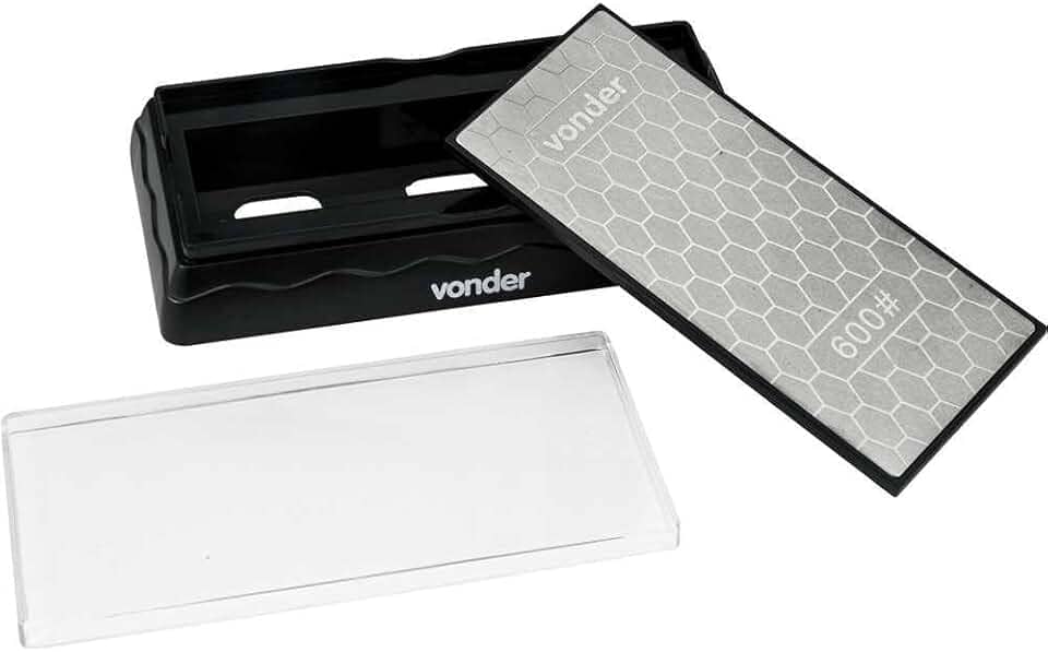 Vonder, Pedra Para Afiar Diamantada, Base De 7", Dupla Face, G 600/1200.