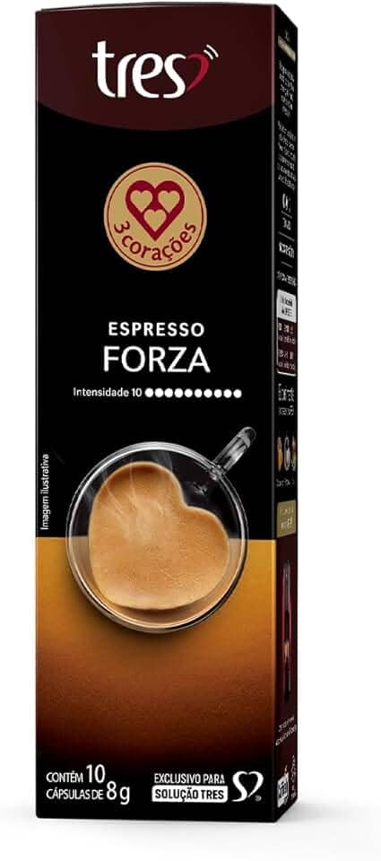 3 Corações Cápsula Café Espresso Forza TRES - 10 unidades