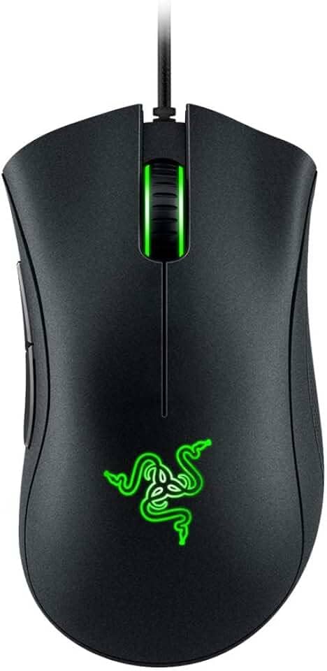 Mouse gamer Razer DeathAdder Essential: Sensor óptico 6400 DPI - 5 botões programáveis -Preto clássico