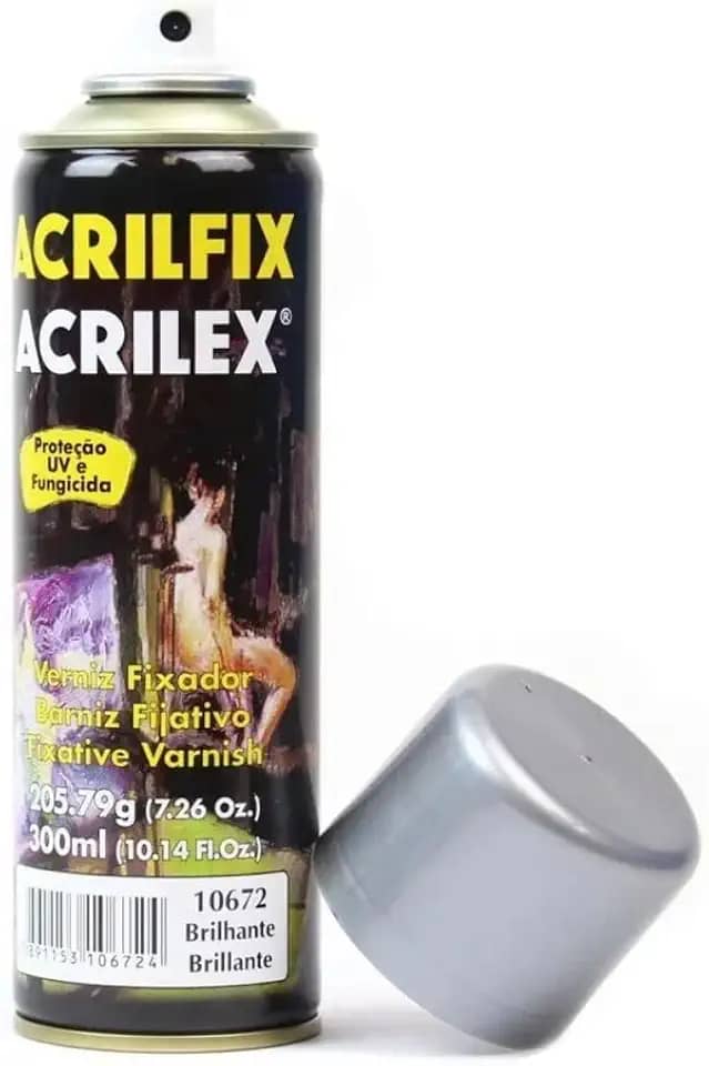 Verniz Fixador Acrilfix, Acrilex, Brilhante, 300 ml, Aerosol